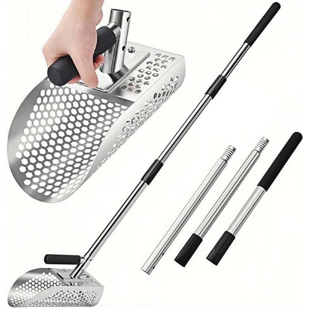 Treasure Hunting Shovel Digging Tool - Zandschep van roestvrij staal Metaaldetectiehulpmiddel Verstelbare
