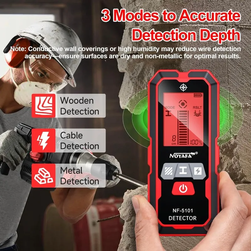 Ground Penetrating Radar Scanner - NOYAFA NF-5101 Stud Finder Wandscanner, 5-in-1