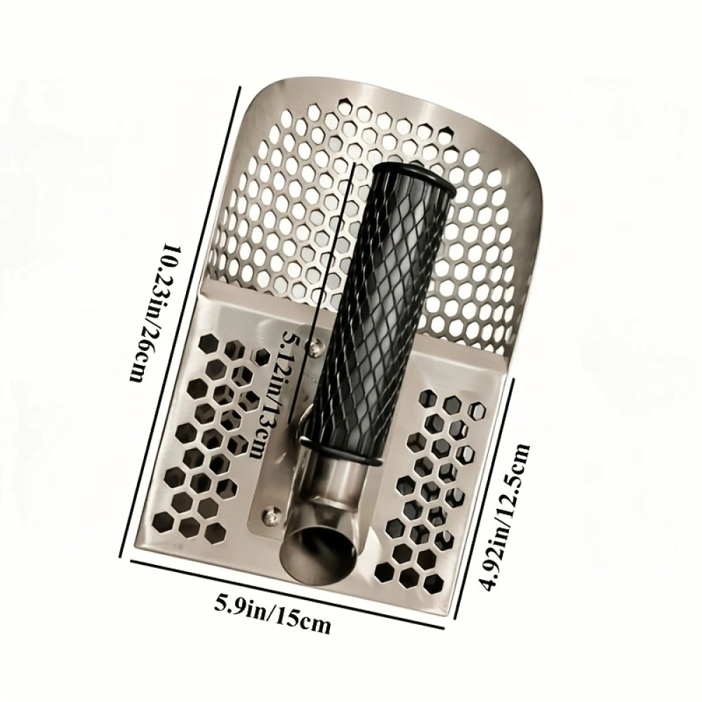 Sand Scoop Stainless Steel Beach Digging - Roestvrijstalen zandschep voor metaaldetector, strandspeltocht, schep,