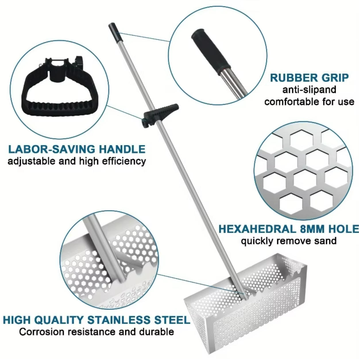 Roestvrijstalen zandzeef Opvou - Sand Scoop Stainless Steel Beach Digging recensie en prijs