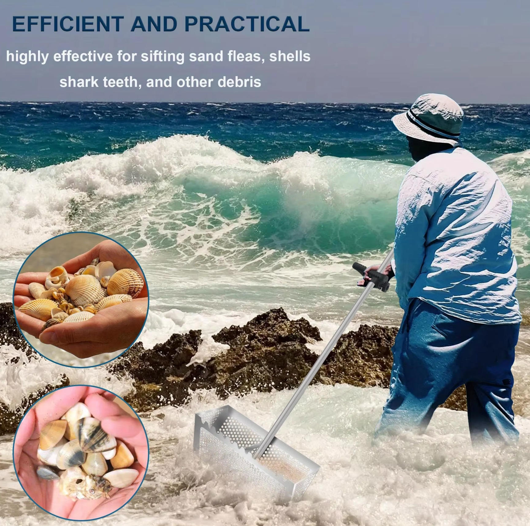 Roestvrijstalen zandzeef Opvou - Sand Scoop Stainless Steel Beach Digging recensie en prijs