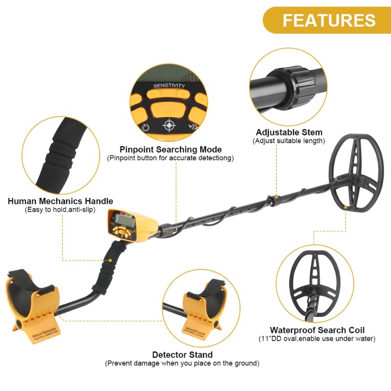 TC-500 Metaaldetector Waterdic - Waterproof Metal Detector Pinpointer recensie en prijs