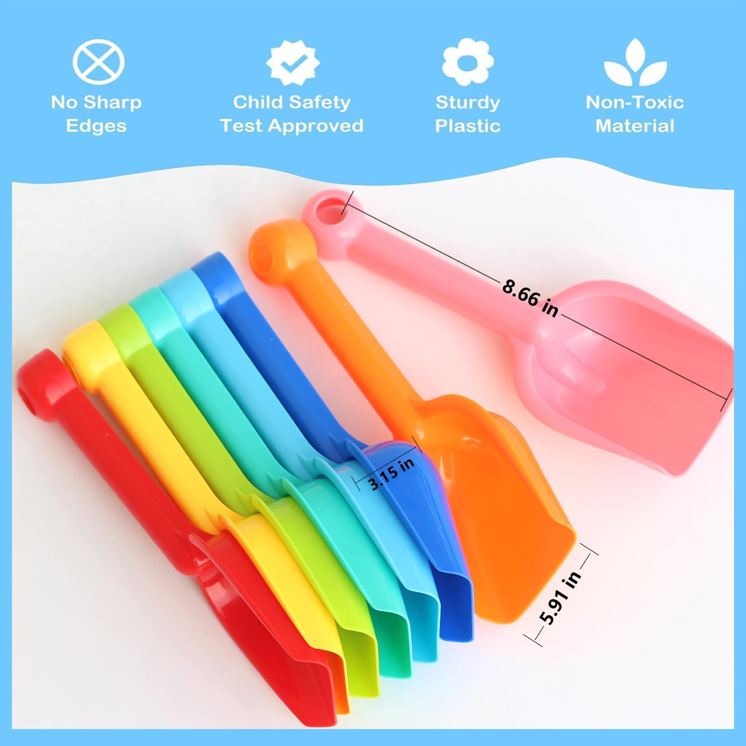 8-pack stevige plastic strands - Sand Scoop Stainless Steel Beach Digging recensie en prijs