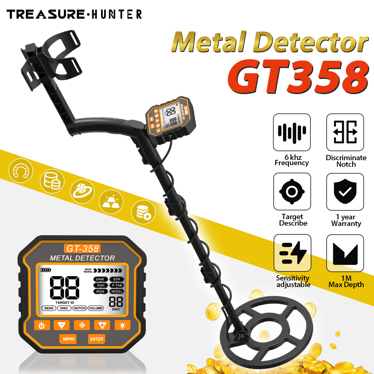 Treasure Hunter Metaaldetector - Waterproof Metal Detector Pinpointer recensie en prijs