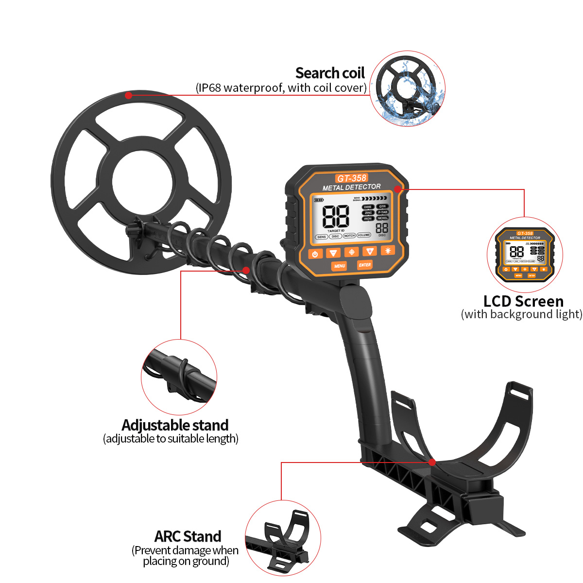 Treasure Hunter Metaaldetector - Waterproof Metal Detector Pinpointer recensie en prijs